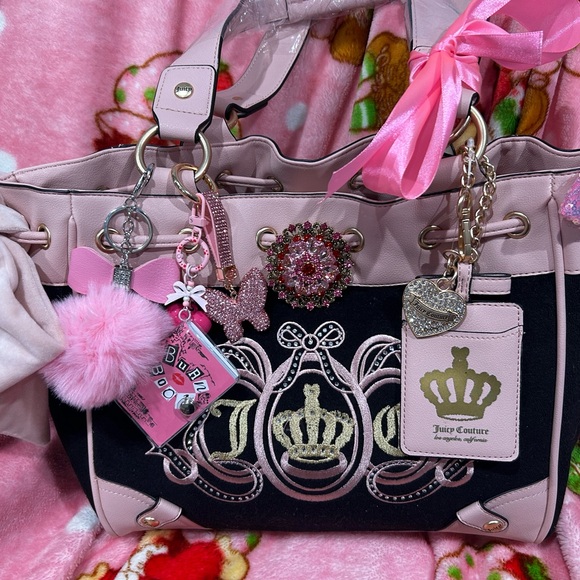 Juicy Couture Pink and Black Embellished Daydreamer - Picture 6 of 10